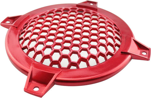4Inch Grill Cover DGZZI 2PCS 4inch Red Round ABS Plastic Mesh Grilles Car Audio Speaker Covers Woofer Subwoofer Grill...